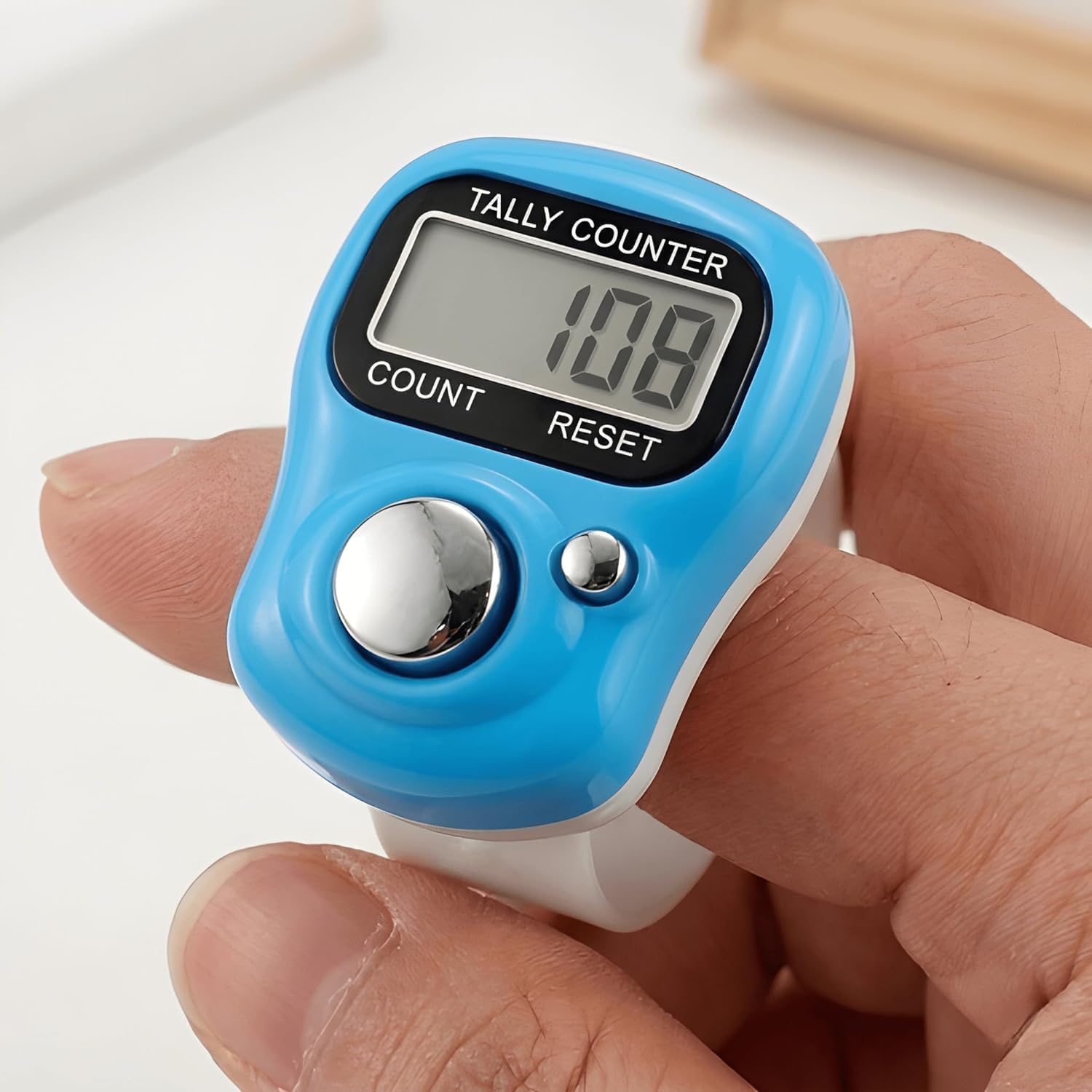 Digital Finger Tally Counter with LCD Display, 5-Digit Electronic Clicker Counter for Knitting, Crochet, Golf, Inventory, Attendance, Stitch & Lap Counting, Multicolor (Pack of 1)-image-20