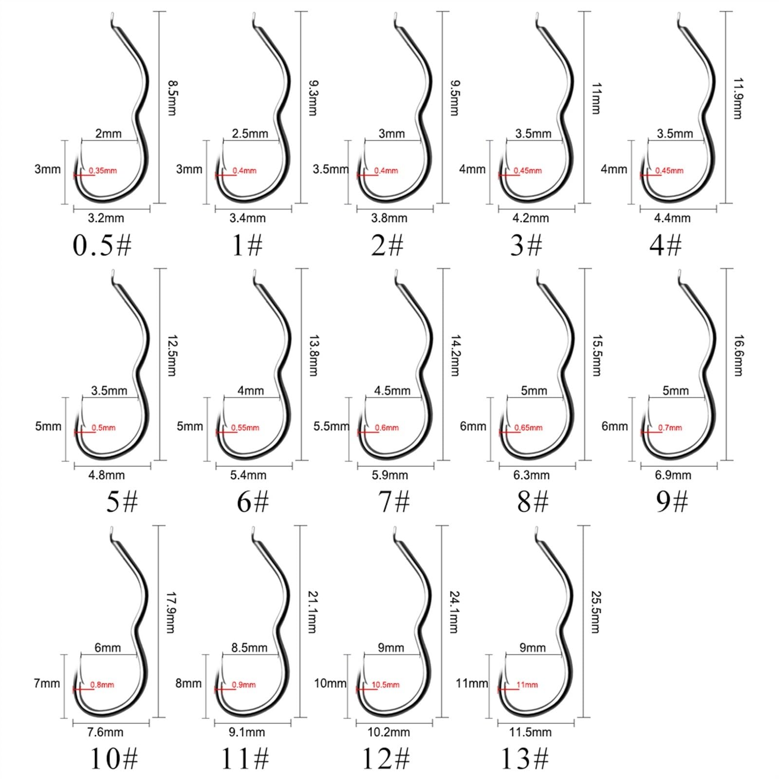 Hameçons pêche Hameçon de pêche en Acier à Haute teneur en Carbone Sharp barbelé Rabat Automatique 12 pièces/Paquet hameçon for Accessoires de pêche à la Carpe Crochet de pêche