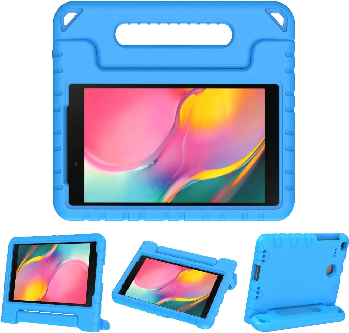 LTROP for Samsung Galaxy Tab A 8.0 Case 2019 -T290/T295, Tab A 8.0 2019 Case for Kids, Shockproof Light Weight Handle Stand Galaxy Tab A 8.0 inch 2019 Kids Case Without S Pen - Blue