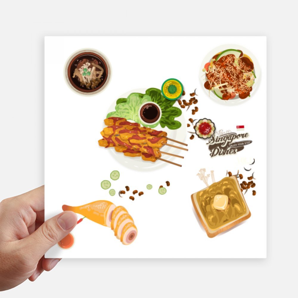 Stickers de Singapur de 20cm para personalizar maletas y tapar roces