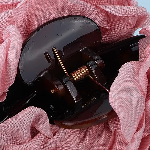 Pinza grande para el cabello con diseño floral rosa miniatura 6