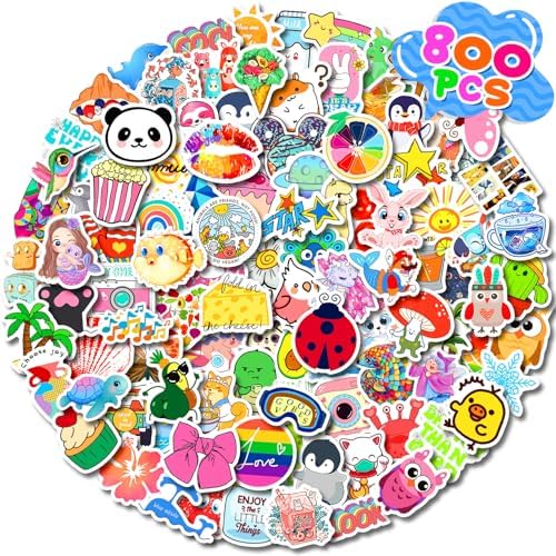 Amazon.com: 200 PCS Stickers for Water Bottles, Cute Vinyl Waterproof ...