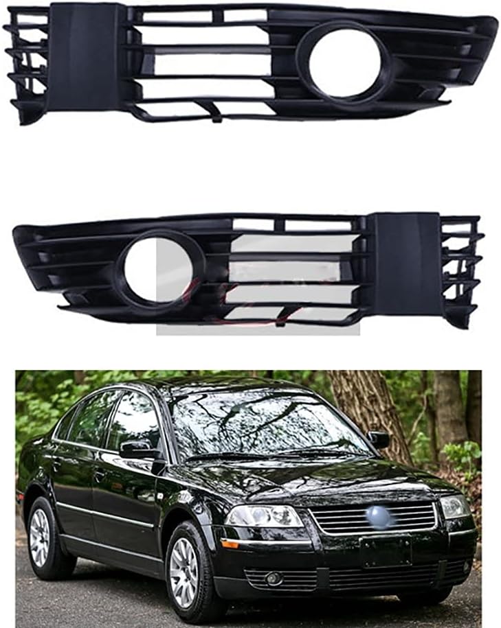 Left(Driver) Side Front Lower Bumper Fog Light Cover Vent Grille Side Insert Grilles for 2001-2005 platform VW Passat B5.5