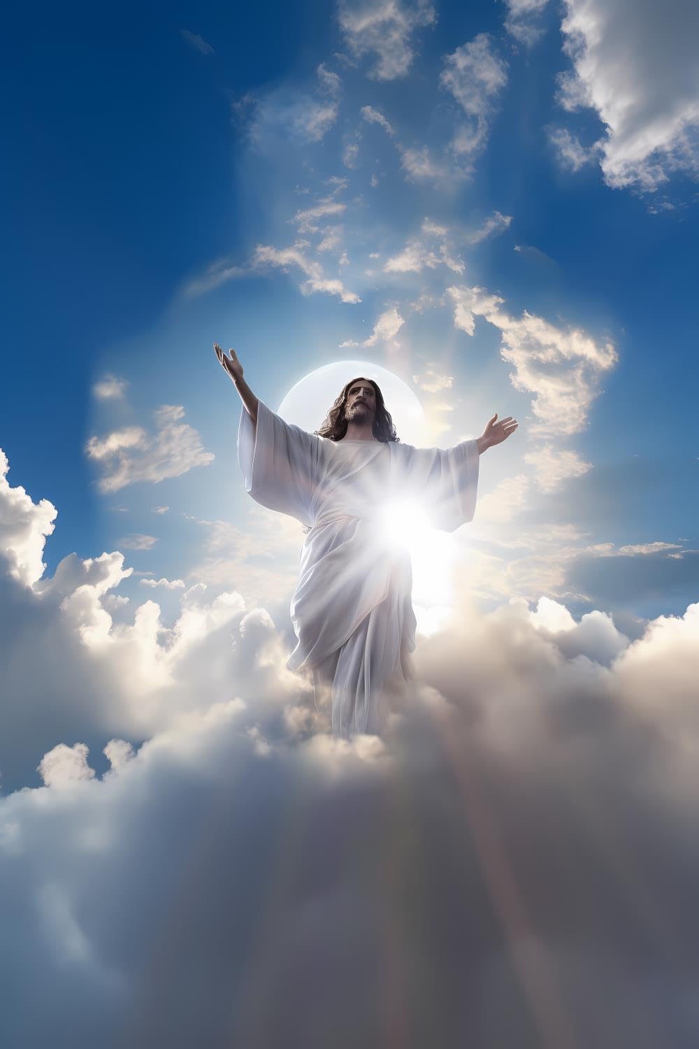 JOEAUEN Cloud Jesus 5D DIY Full Drill Round Art Diamond Art Perfect for Home Wall Deco Jesus Christian Religious Diamond Painting Kits for Adults 20x30 inch, WZ-6D-0314-01-Jesus-XJQ28C-8CRVF7