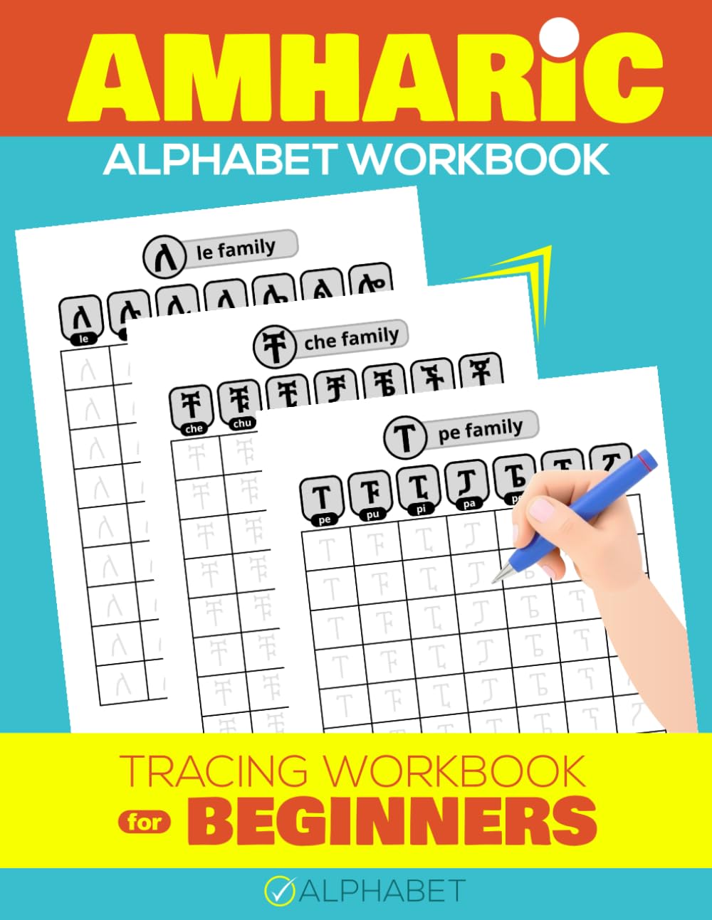 Amharic Alphabet Tracing Book for Beginners: Learn to Write Letters Ge’ez Script Workbook Handwriting (Amharic Language Learning)