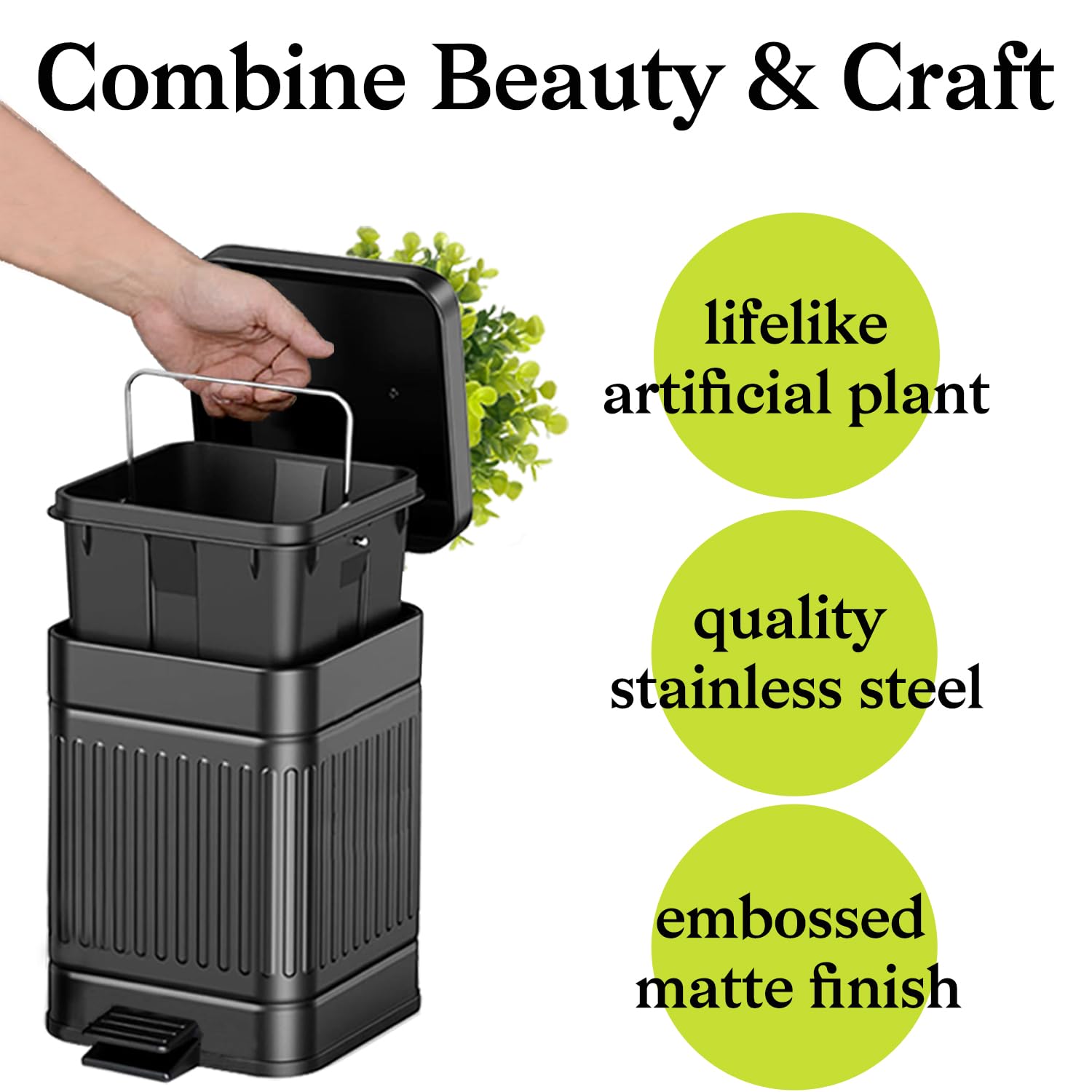 Plant-Styled Dog Poop Can - Outdoor Trash Can -6 Plant-Styled Dog Poop Can - Outdoor Trash Can -6