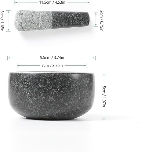 Miniatura 2 de HAWOK Mini mortero y maja de diámetro Juego de 37 pulgadas