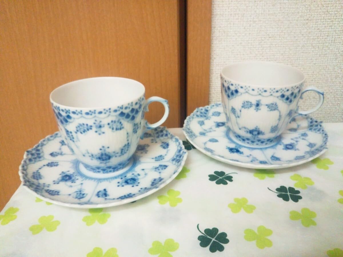  ブルーフルーテッド カップ＆ソーサー 2客セット ロイヤルコペンハーゲン【B&G】 ブルーフルーテッド ティー