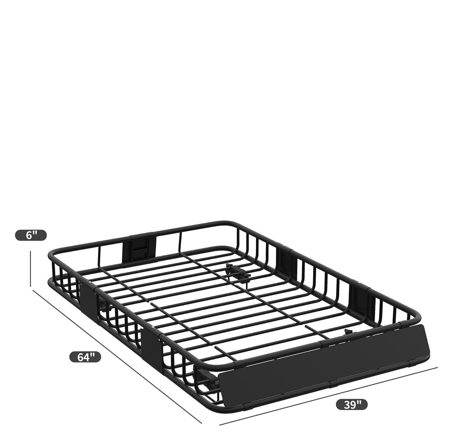 HRTLSS Auto Relingträger Dachträger Robuster Stahl-Dachträgerkorb für Auto, SUV, LKW, wetterbeständiger Dach-Ladungsträger, universell(64x39x6 inches)
