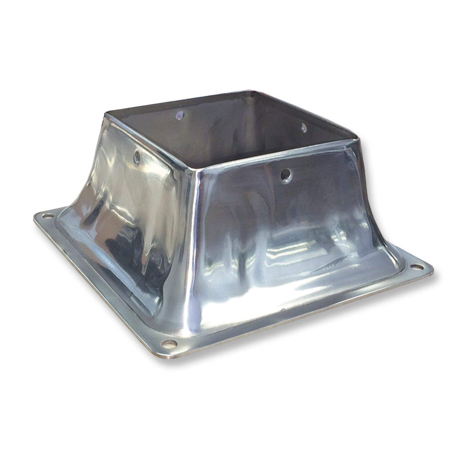 Pylex13049 44 Decking Post Base, Stainless - 10 Pack