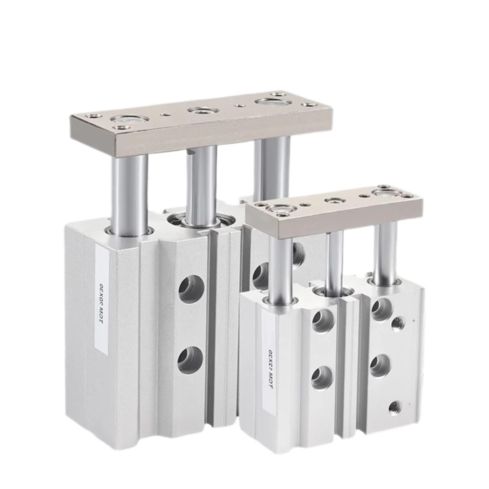 Vérin 3 axes TCM 32 course 10mm avec tige de guidage pneumatique cylindre
