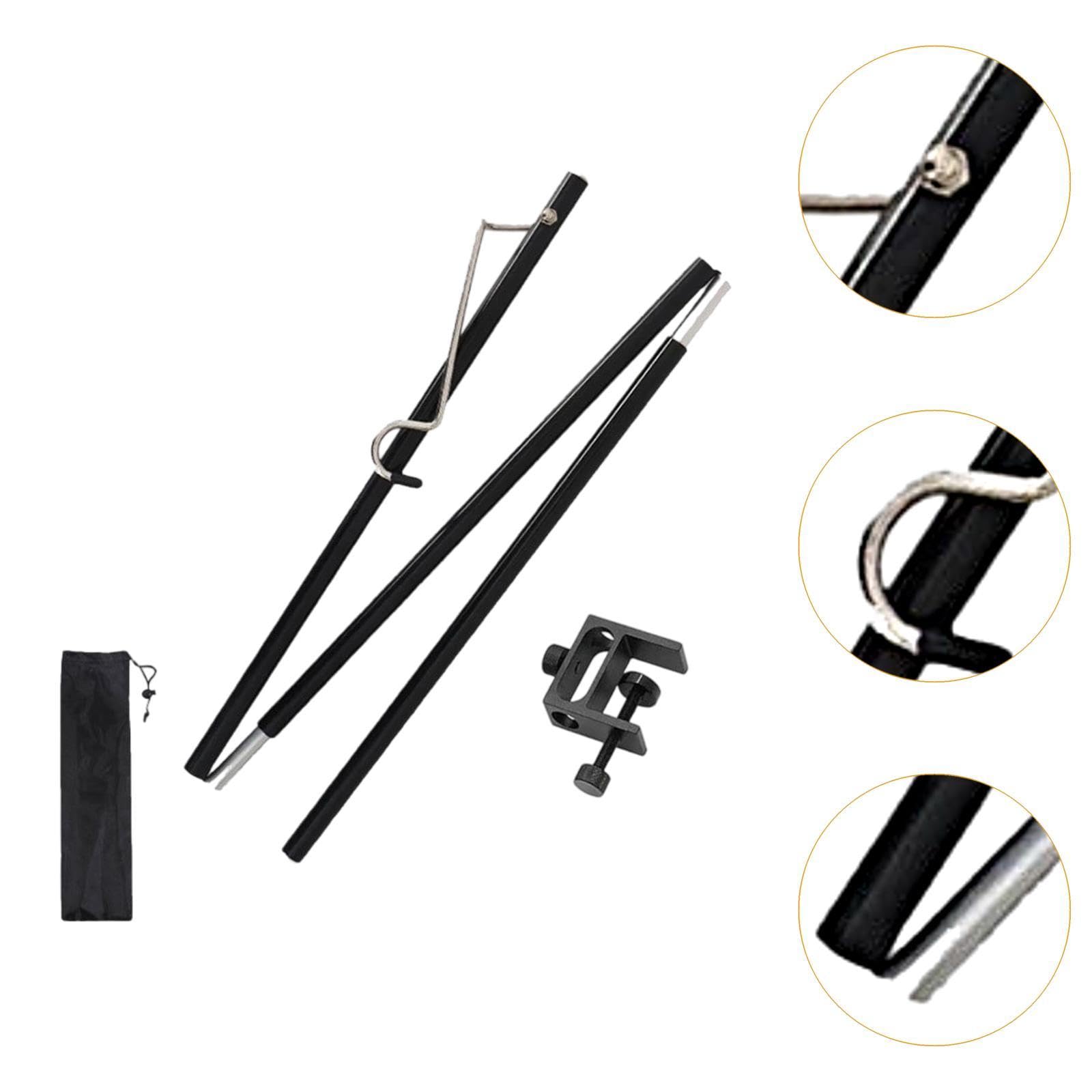 Vaveren Camping Lantern Stand Hanging Light Holder with Carry Bag Lantern Pole Hanger Lamp Stand for Picnic BBQ Travel Outdoor Hiking, Single Hook