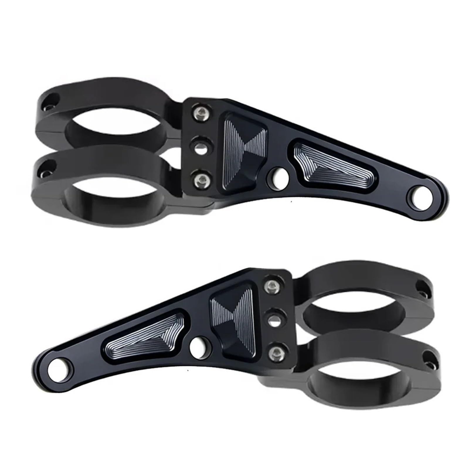 Universal 33mm-58mm Headlight Bracket Mount Clamps Fork Tube Light Holder 54mm 49mm Motorcycle BobberCafeRacer headlamp Bracket(51-54mm Chrome)
