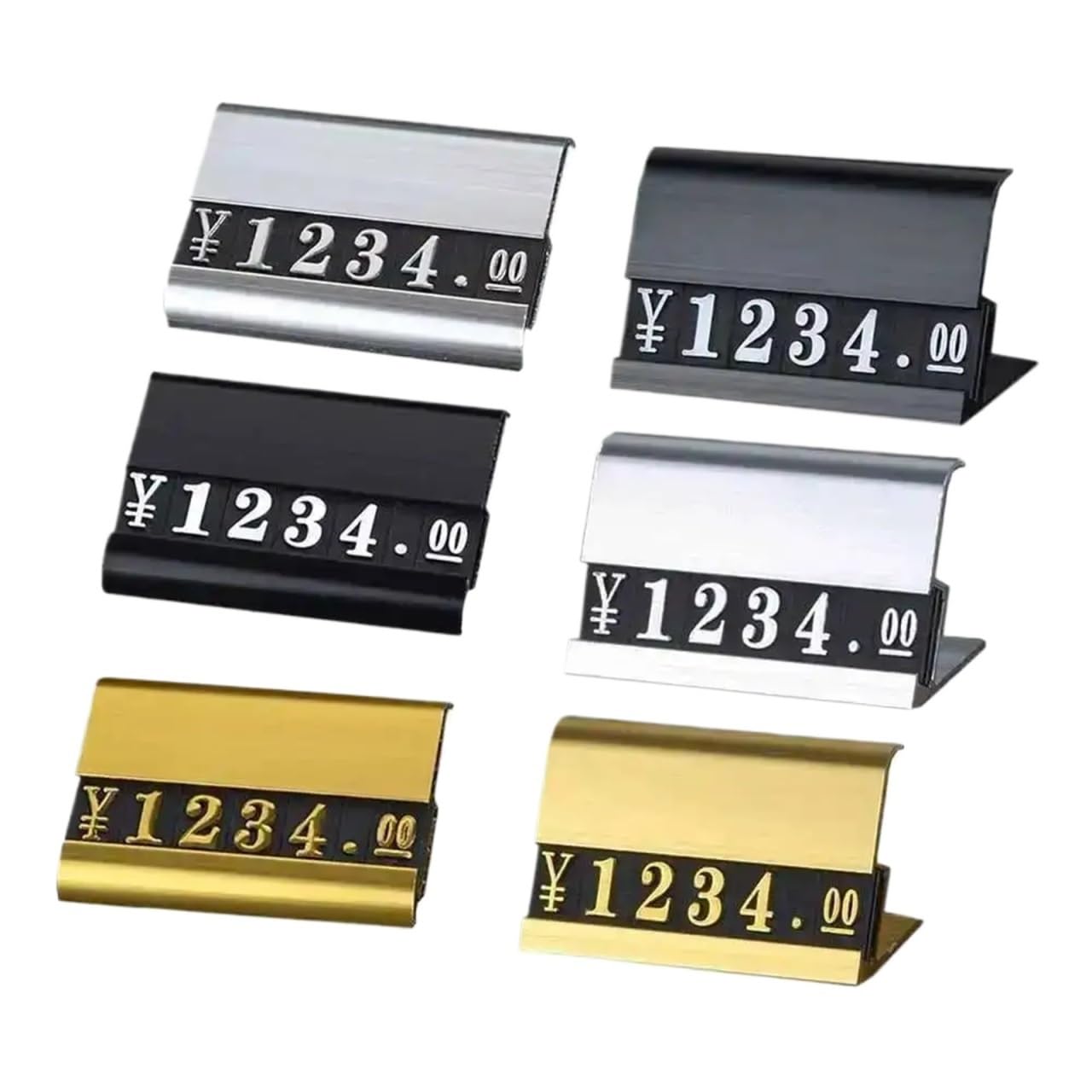 20PCS Metal Frame Price Tag segni con numeri arabi per esposizione al