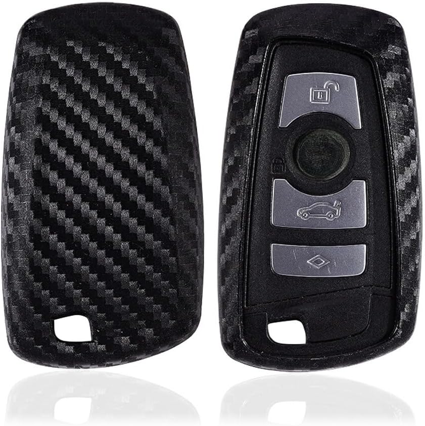 Amazon.com: M.JVisun Genuine Carbon Fiber Key Fob Cover for BMW 1 ...