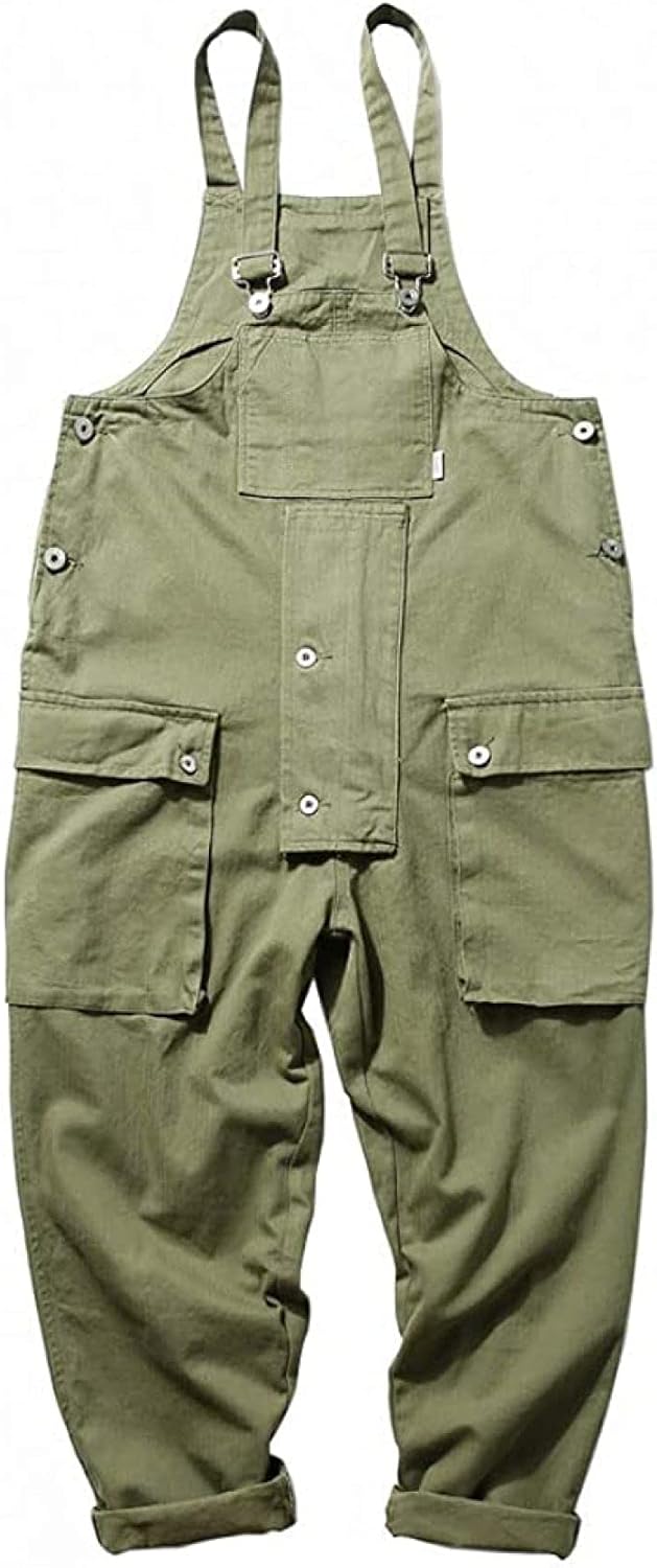 [GUREITOJP] メンズオーバーオール 男女兼用 作業服 ゆったり サロペット ガーコパンツ メンズ マルチポケット 作業ズボ