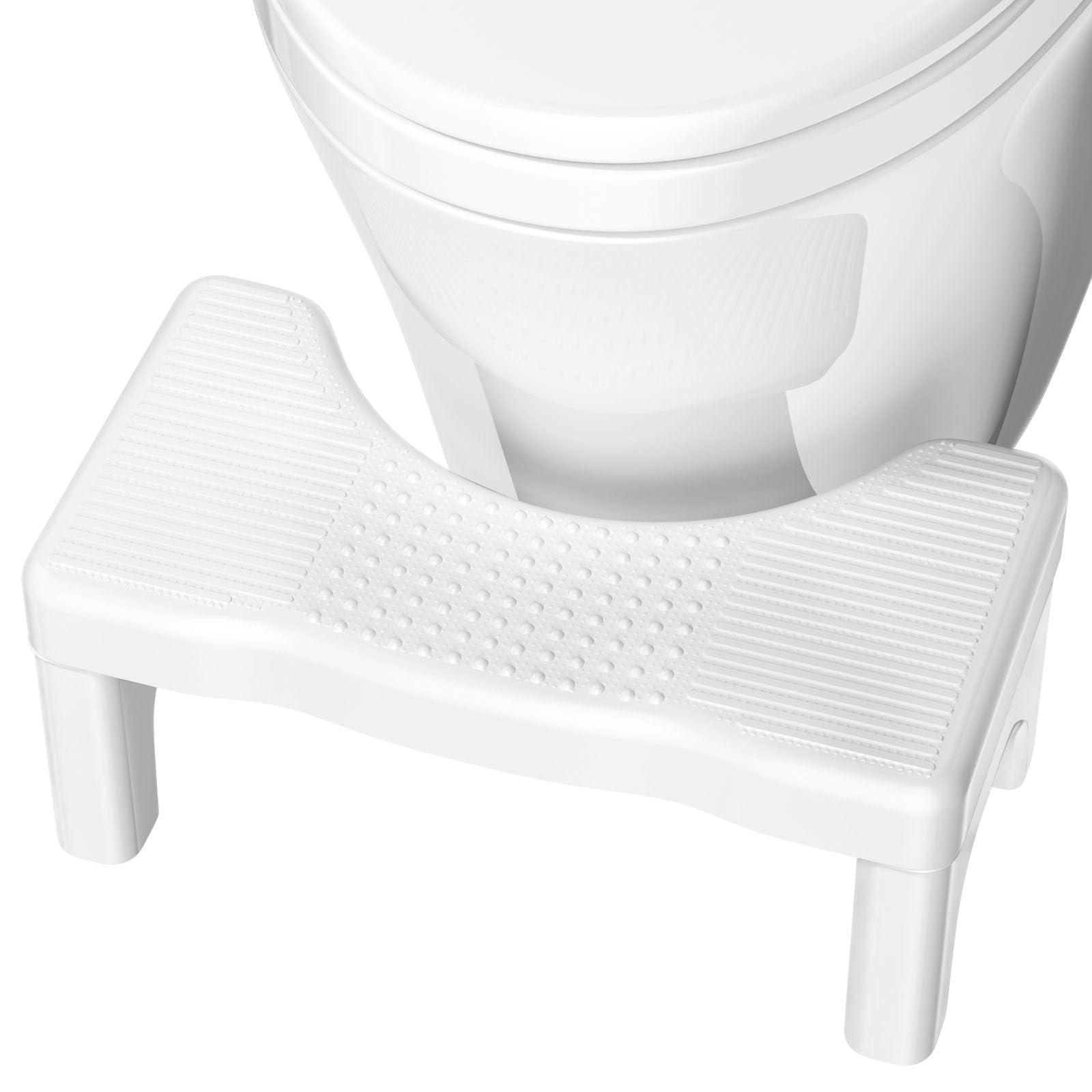 Chiluxendo Taburete(Blanco), Banqueta Baño Portatil Banco, Taburetes de Inodoro Portátil, Multiusos Stool, Favorece la Posición contra el Estreñimiento en el WC, para un Intestino Sano