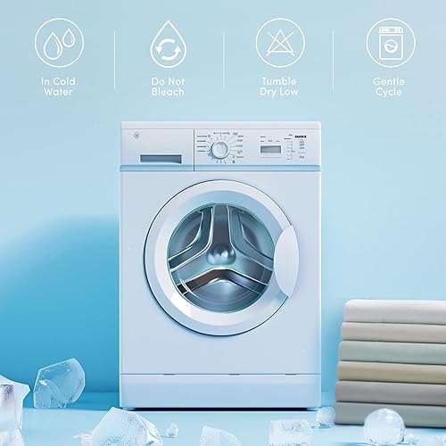 Miniatura 7 de Comfort Spaces Sábanas refrescantes Queen que absorben la humedad, suaves, resistentes al color, sábanas refrescantes para personas que duermen con