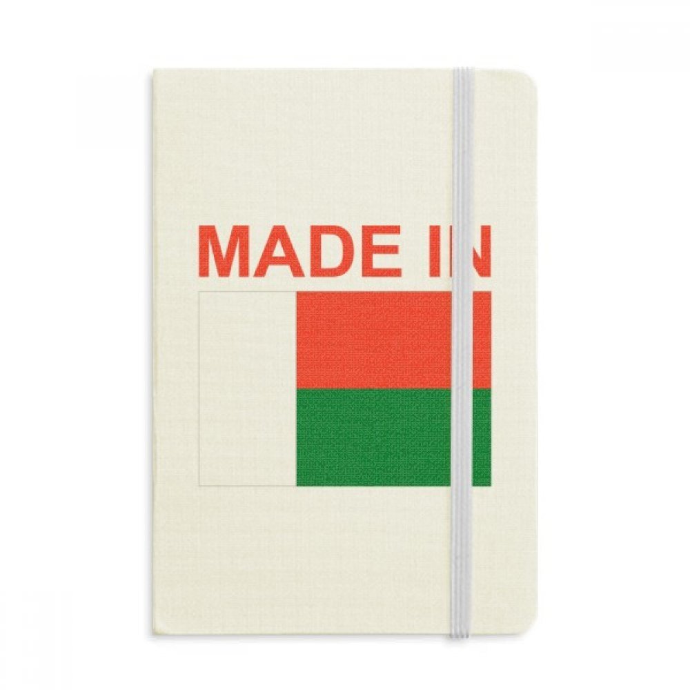 Carnet Made In Madagascar A5 à couverture rigide tissu multicolor classique