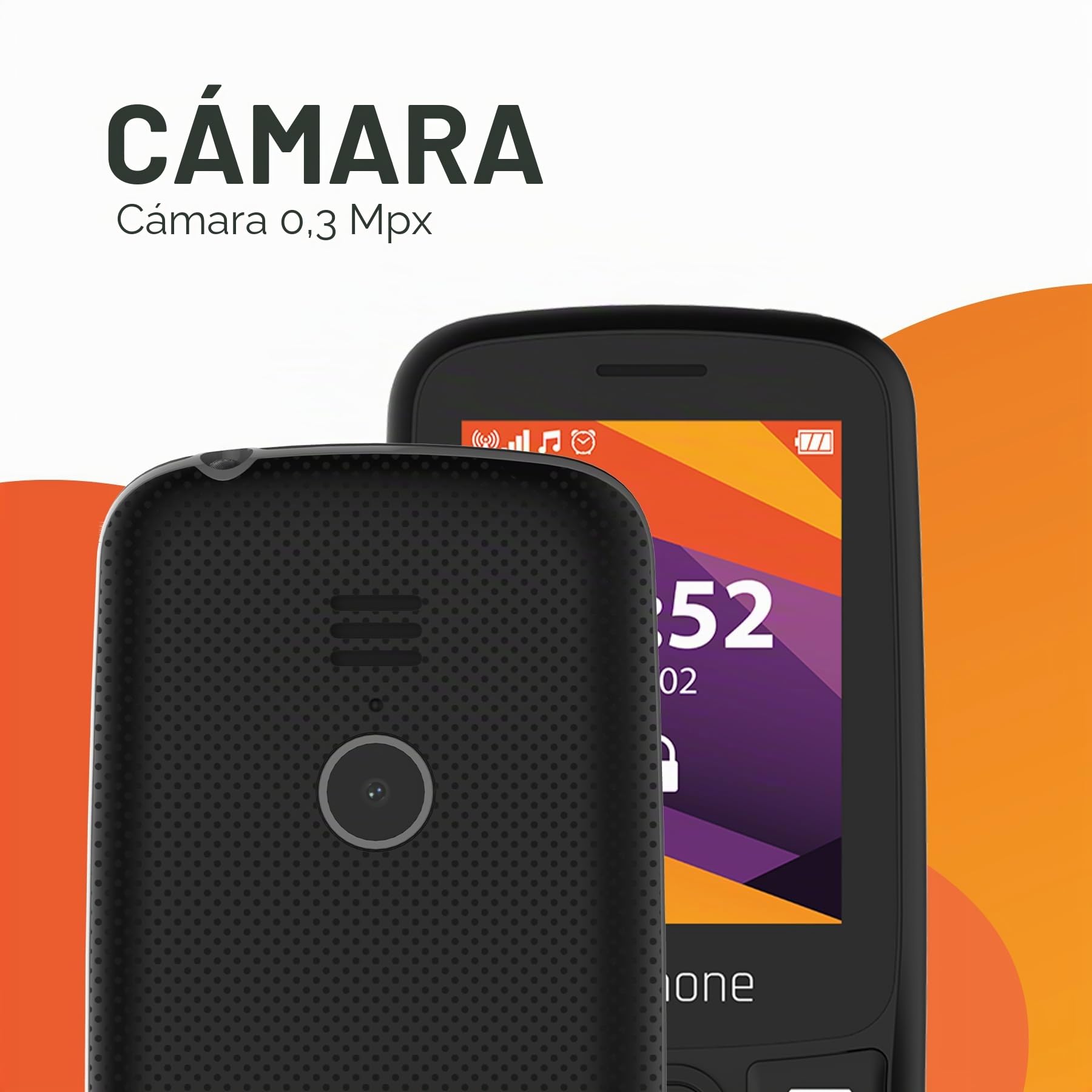 myPhone 6410 LTE teléfono móvil para Mayores sin Contrato, móvil 4G con Teclas Grandes, Pantalla 2,4", Dual SIM, Radio FM, Linterna, batería de Larga duración