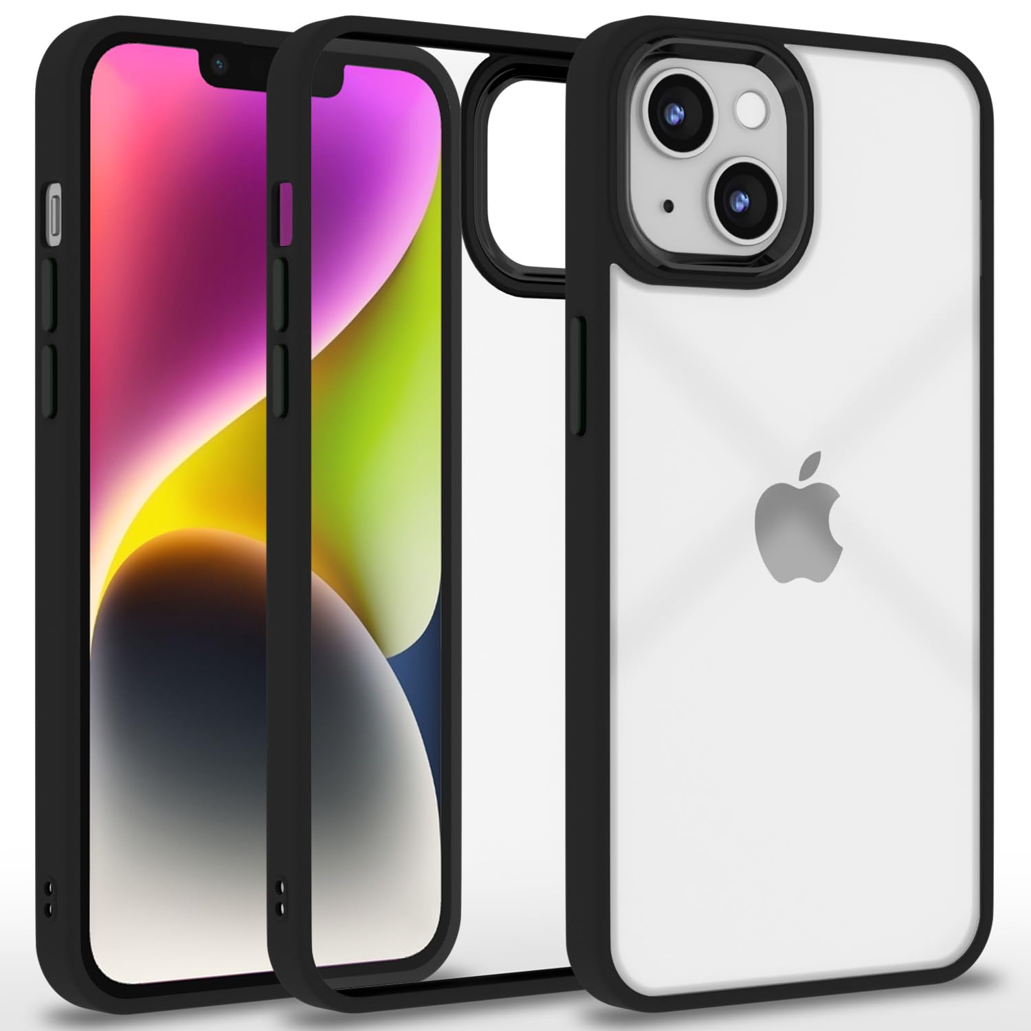 Pikkme Back Cover |Electroplated Chrome Metal Ring | Full Camera Protection | Raised Edges | Super Soft Side TPU | Bumper Case for iPhone 14 (Black) (B0BJBDMHJZ) Amazon Price History, Amazon Price Tracker