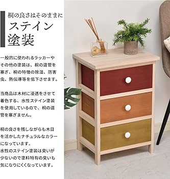 Amazon｜カラフル チェスト3段 ダークグリーン グリーン チェスト 収納