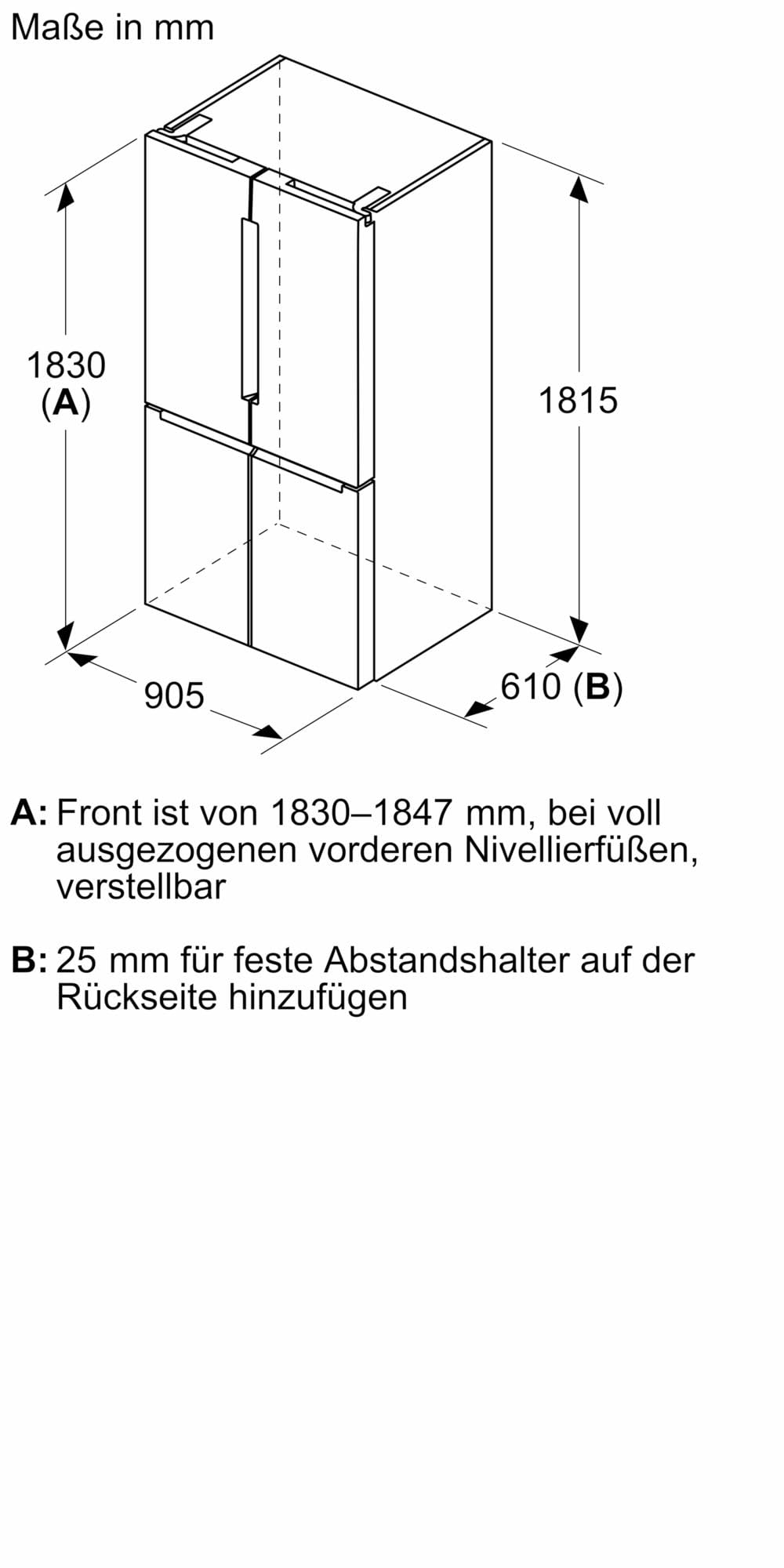 Bosch Serie 4 KFN96VPEA side-by-side refrigerator Freestanding 605 L E Stainless steel
