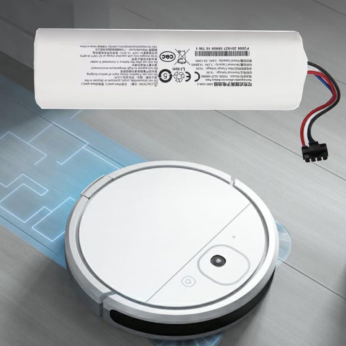 Batteria agli ioni di Litio 14,4V Batteria Ricaricabile agli ioni Litio 5200mAh 5600mAh 6500mAh 9800mAh 12800mAh per Batteria riserva di Ricambio per aspirapolvere spazzatrice