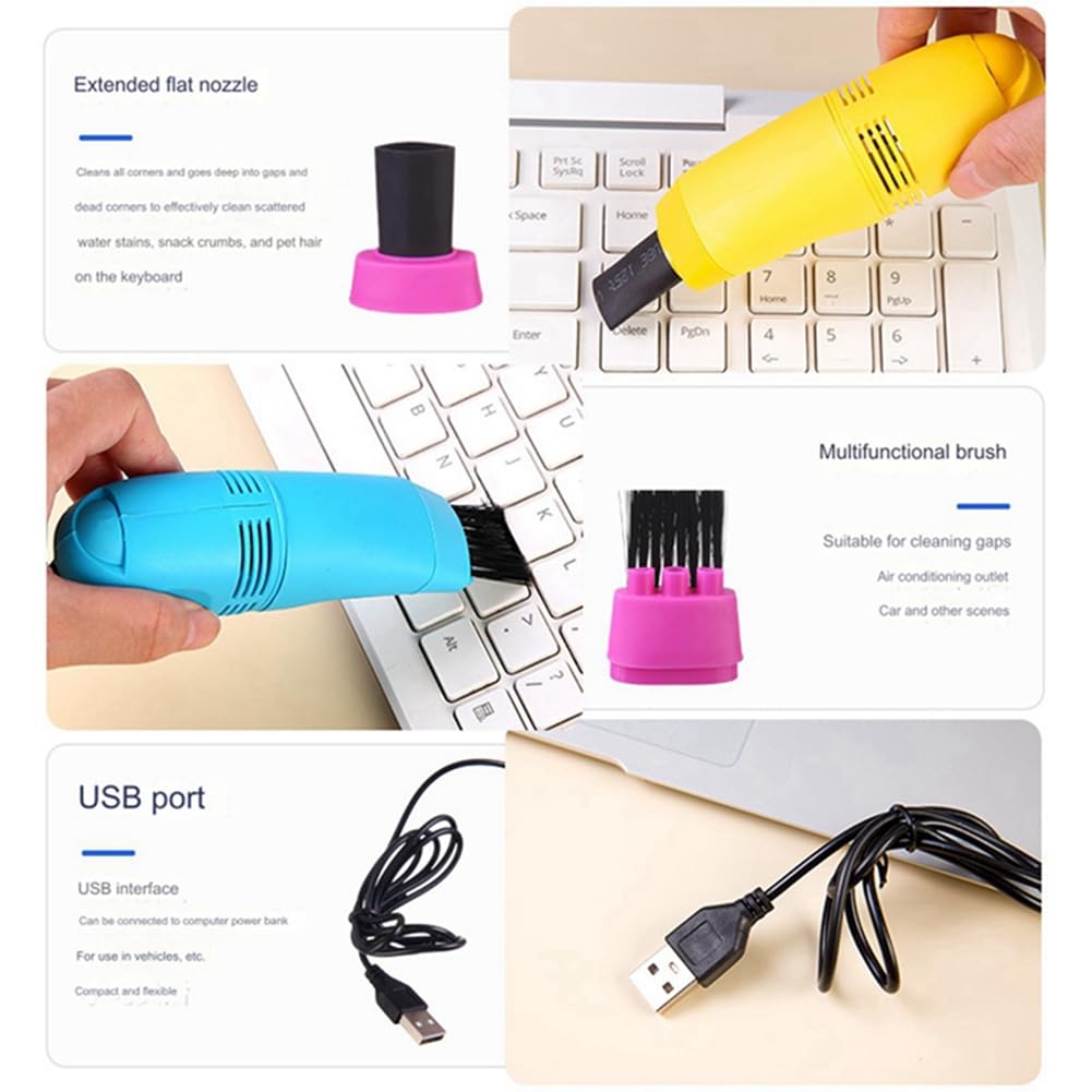 Aspirateur D'Ordinateur, Aspirateur de Clavier, Mini Aspirateur USB, Aspirateur de Machine à Coudre, Noir