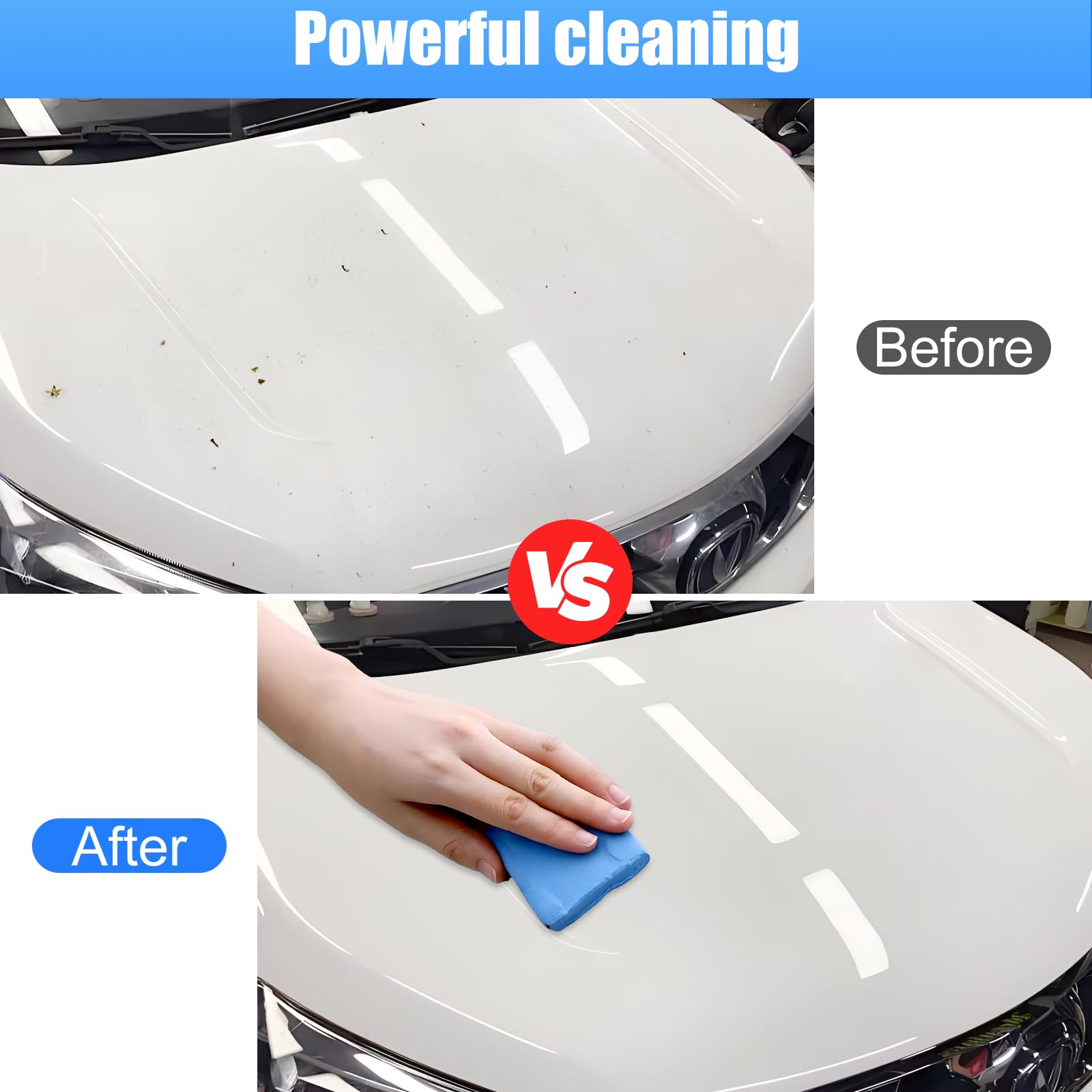 3 Piezas Barra De Arcilla De Coche,Arcilla Para Automóviles,Barra De Arcilla Limpiador De Autos,Limpiador De Barra De Arcilla Mágica,Arcilla Limpiadora Coches,Car Clay Para Detailing Coche