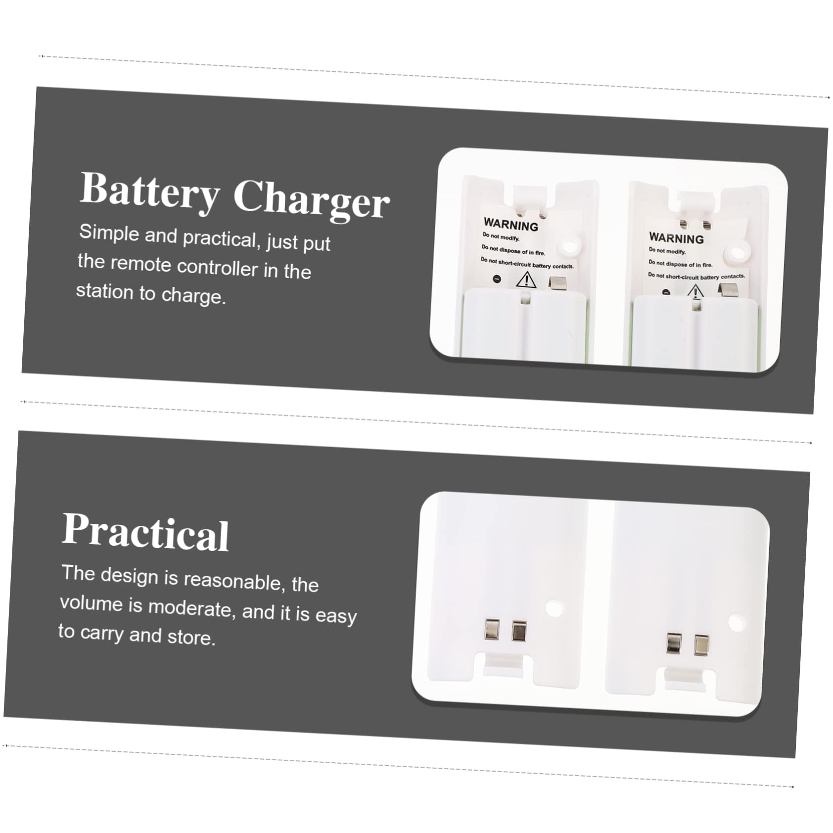 1 Ensemble Chargeur de Batteries Intelligent à Fentes pour Station de Charge Pratique et Compacte Charge Rapide et Accessoire Compatible avec Télécommandes