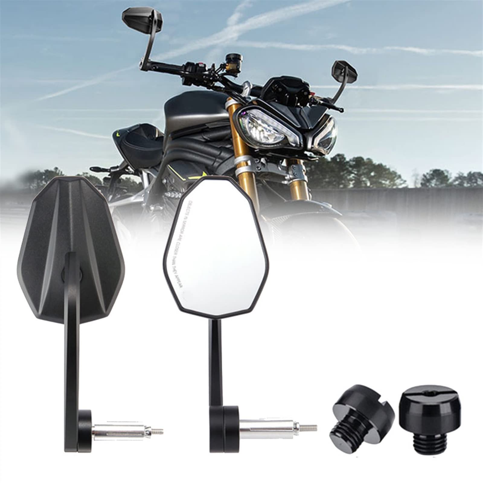 Rétroviseurs de moto haut de gamme en bout de guidon pour GSXR 1000 K8 et GSF