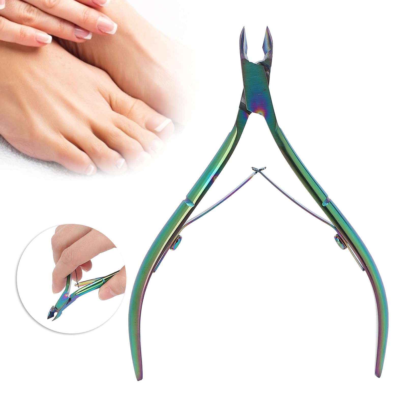 Tronchese per Cuticole, Rifinitore per Cuticole Professionale per la Rimozione della Pelle Morta, Strumento per Manicure Taglierina, Lima Professionale per Piedi in Metallo in Acciaio Inossidabile
