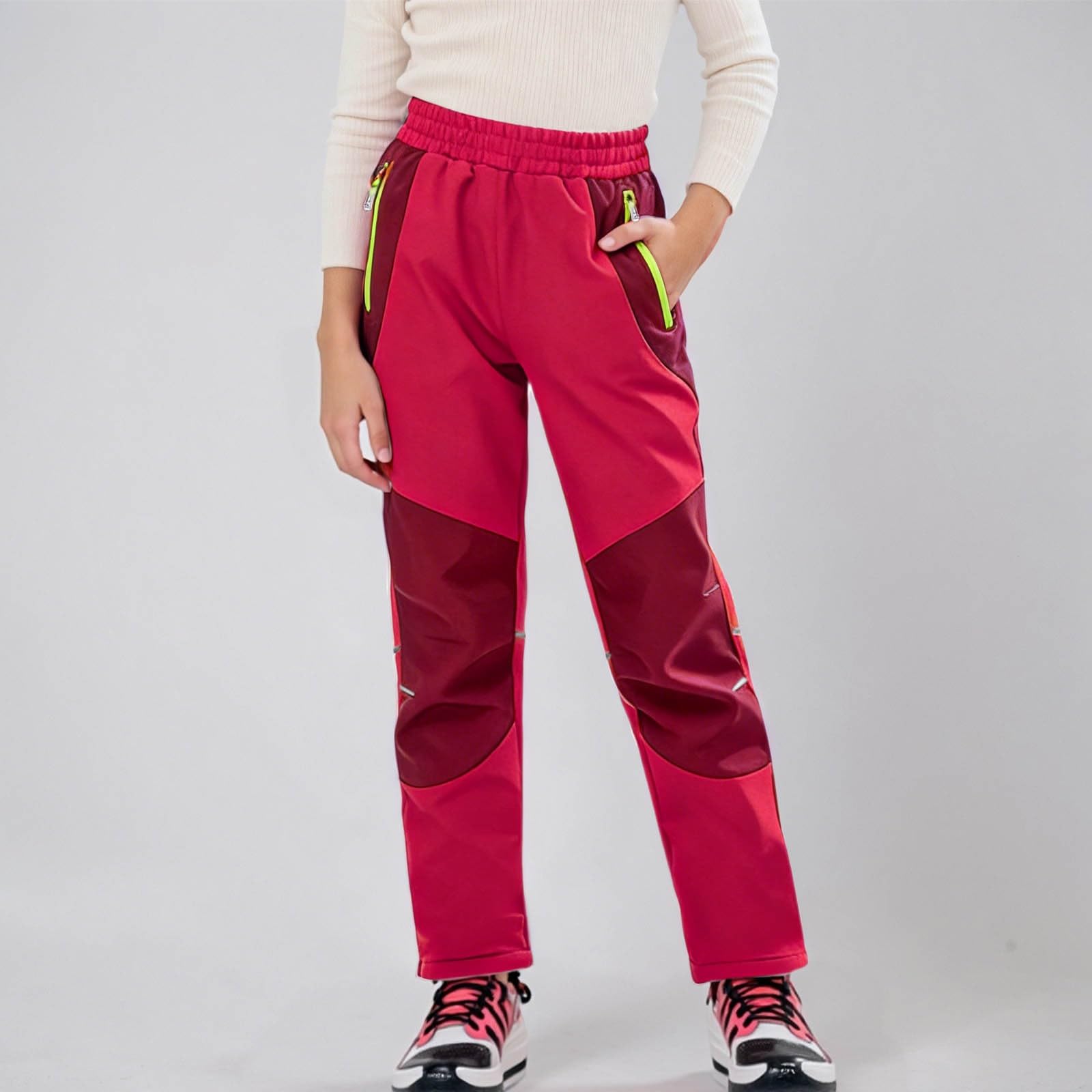 Kinder Weiter Beinschnitt Hose Baggy Weite Bein Hosen 90er Track Pants Hohe Taille Elastische Freizeithose Kinder Casual Bequemer Wanderhose Vintage Hose mit weitem Bein