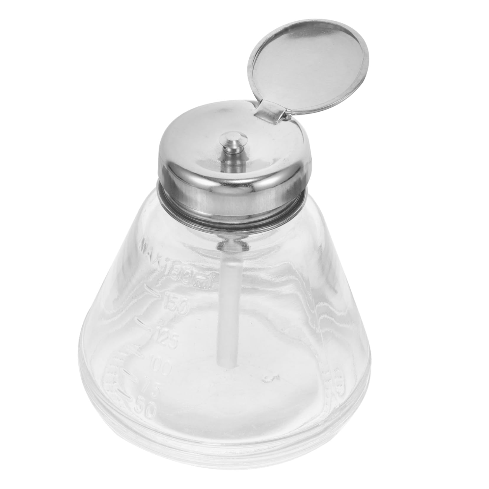 NOLITOY Japanese Nail Art Press Bottle Leaf Proof Liquid Dispenser for Nail Polish Remover and Cleaning 2# Squeeze Bottle with Soft Tube Ideal for Salon and Home Use