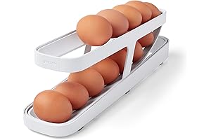 YouCopia RollDown™ Egg Dispenser: Space-Saving Fridge Organizer and Storage Solution