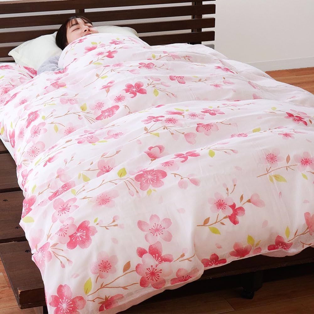 掛け布団カバー　麻100%　シングル　桜色 掛け布団カバー 麻100% シングル 桜色 【公式通販】