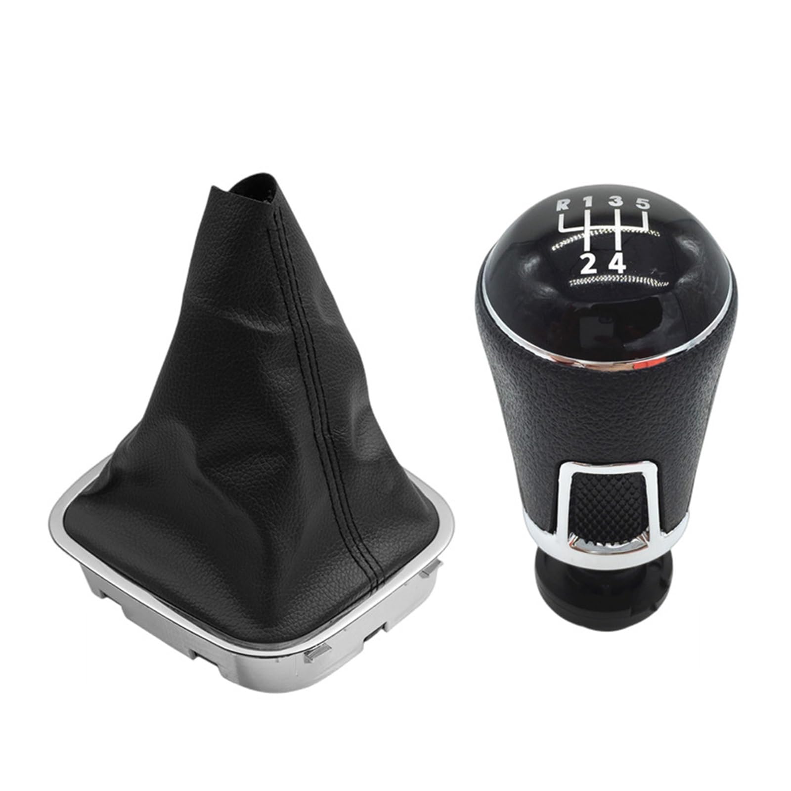KUNYOS for VW Polo 6C 2011-2019 Gear Shifter Knob Style Black/Beige/Red