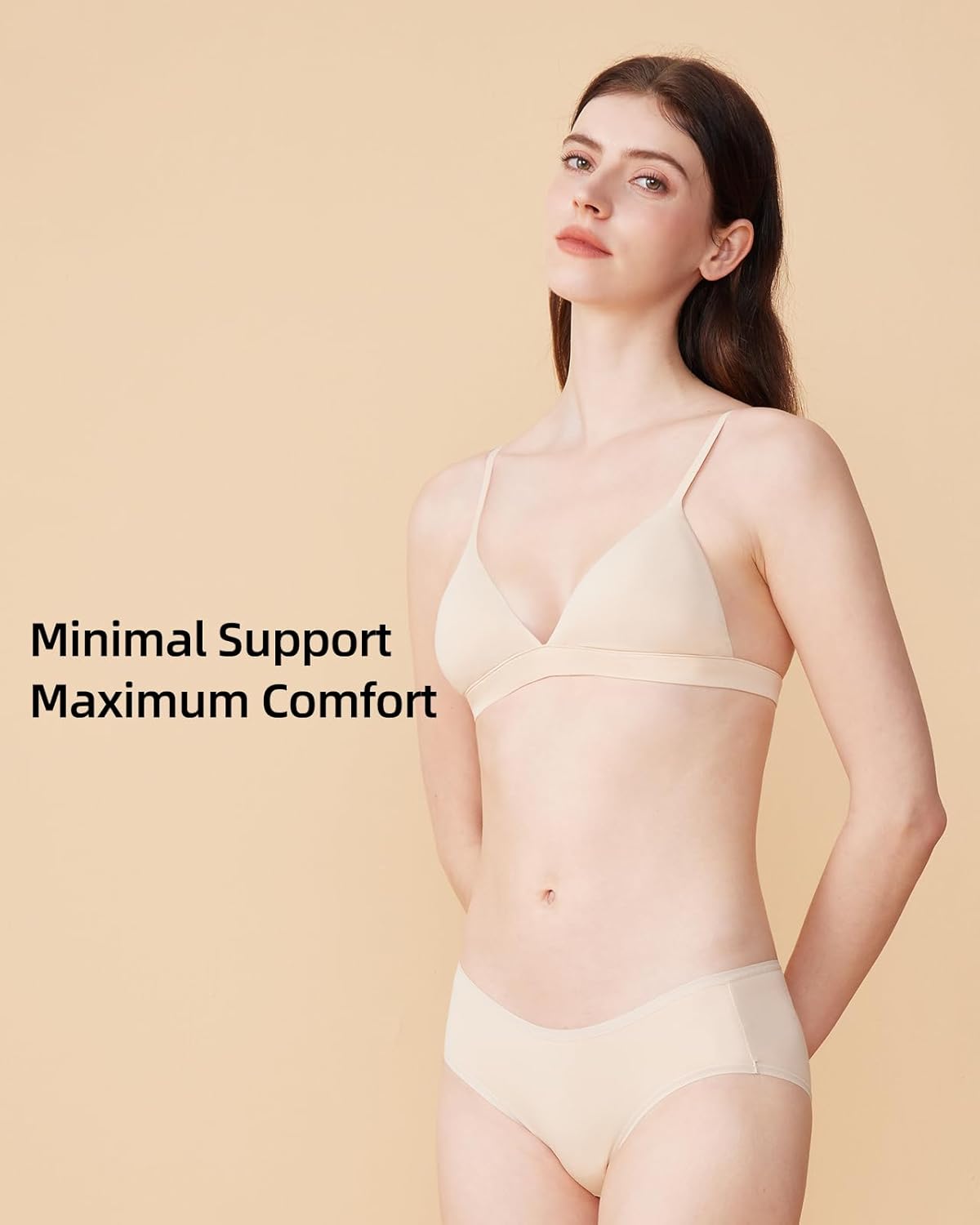 Organic Cotton Bra for Small Breasted Women, Wireless T-Shirt Bra, Seamless Padded Bra for Women - Image 5