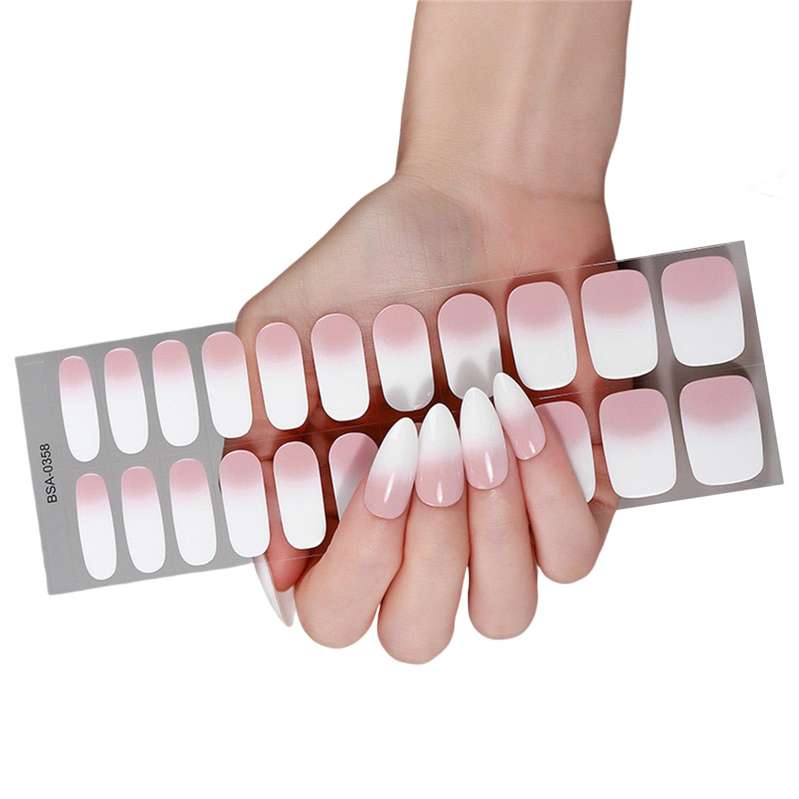 1Set Assorted French Gel Nails Art Stickers Not Glues Needed