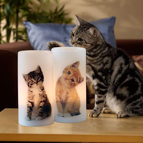 Miniatura 3 de Wondise Velas parpadeantes sin llama con control remoto y temporizador, velas de pilar de cera real que funcionan con pilas con bonita calcomanía de