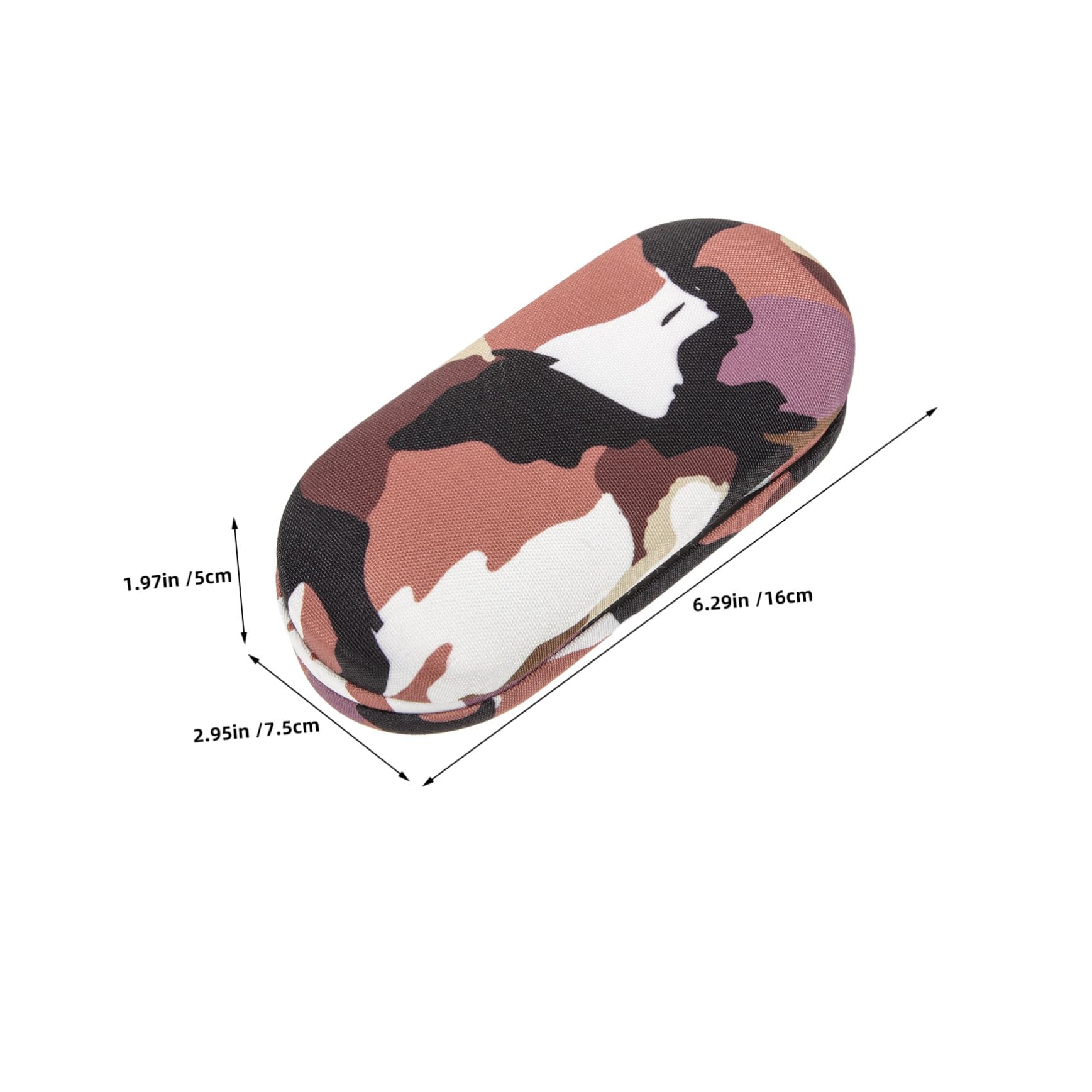 Mikinona 2 Sätze Doppelbrillenetui Camouflage Doppelschicht Hartschale mit Spiegel und Werkzeug Tragbarer Brillenhalter und Unsichtbarer Linsenbox für Reise und Alltag