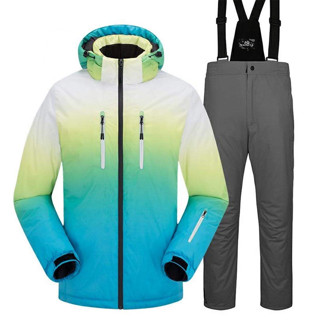 Saeohnssty Unisex gruby ciepły kombinezon narciarski wodoodporny wiatroszczelny narciarstwo snowboard kurtka spodnie zestaw AS PHOTO10 L