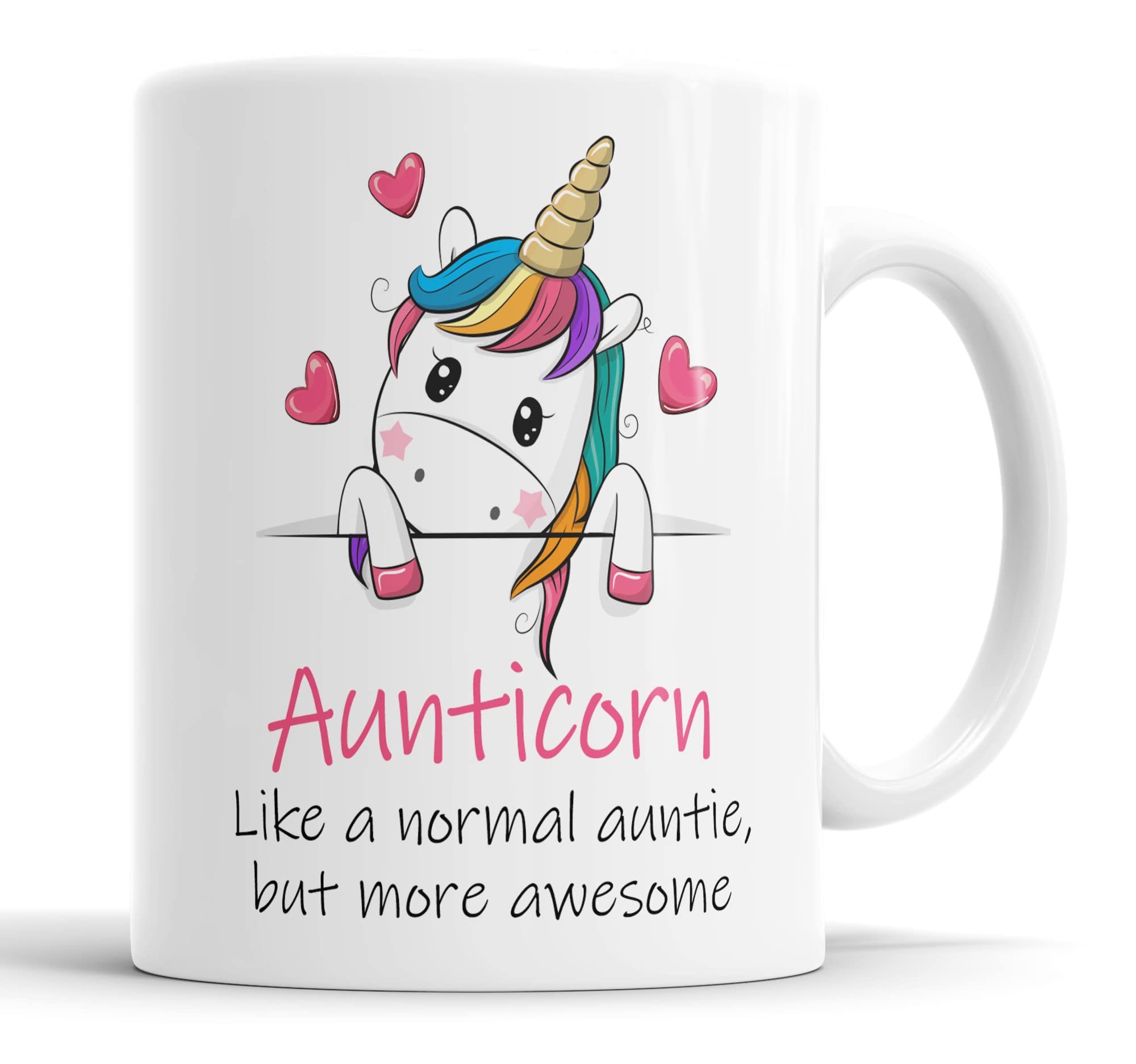 Aunticorn Mug Auntie Unicorn Cup for Fathers Day Birthday Christmas Funny Mug Present for Aunt