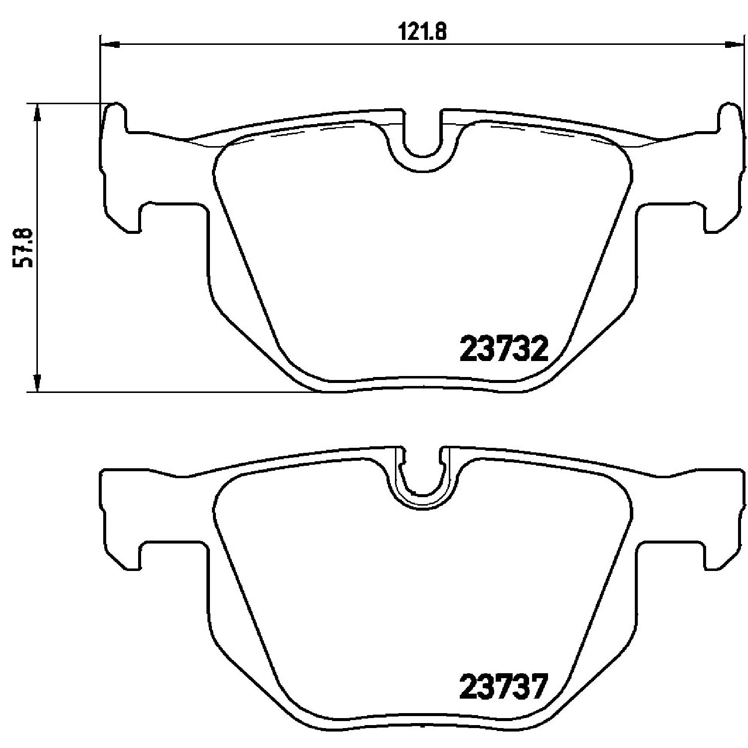 Brembo P06033 Tarcza hamulcowa tylna, zestaw 4 szt