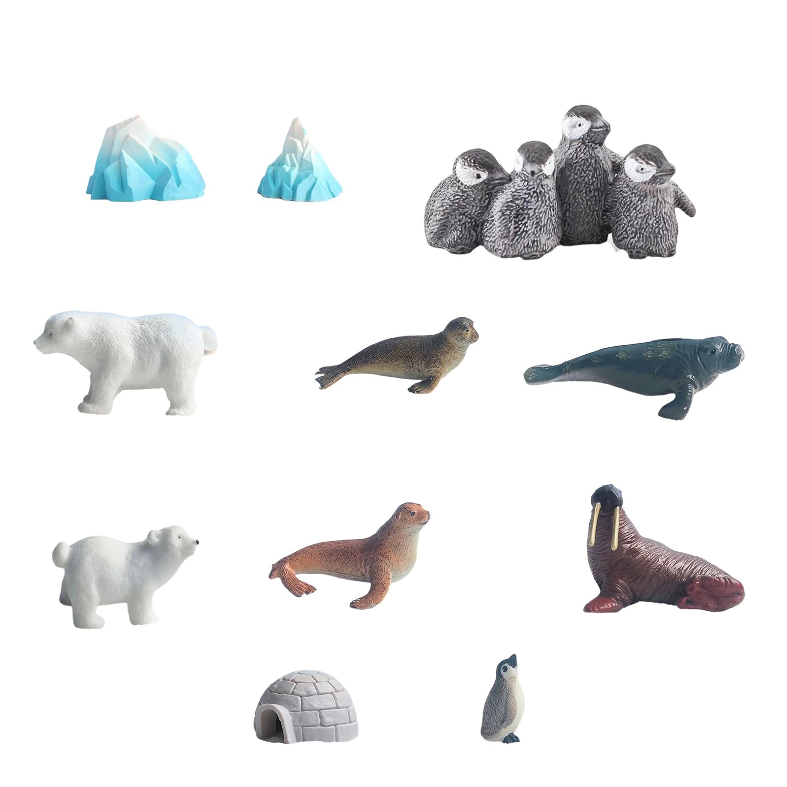 Elnwnnkc Life Like Aquariums Icebergs Decoration Figurine Set with Icebergs and Penguins Landscape Fishtanks Ornament Fishtanks Landscape