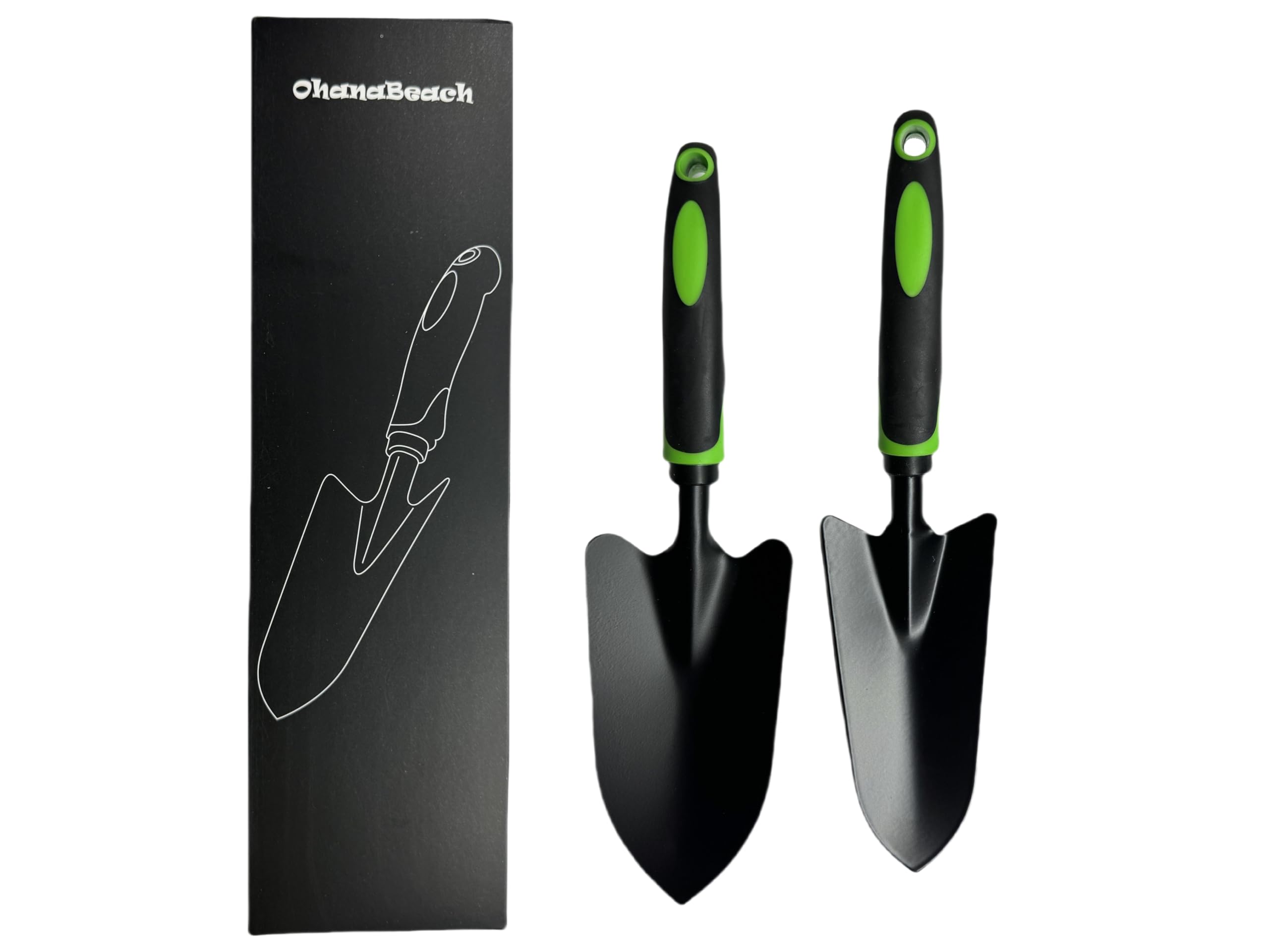 Kit 2 Petites Pelles De Jardin OhanaBeach - Acier Carbone Anti-Rouille - Pour Mauvaises Herbes Et Plantation