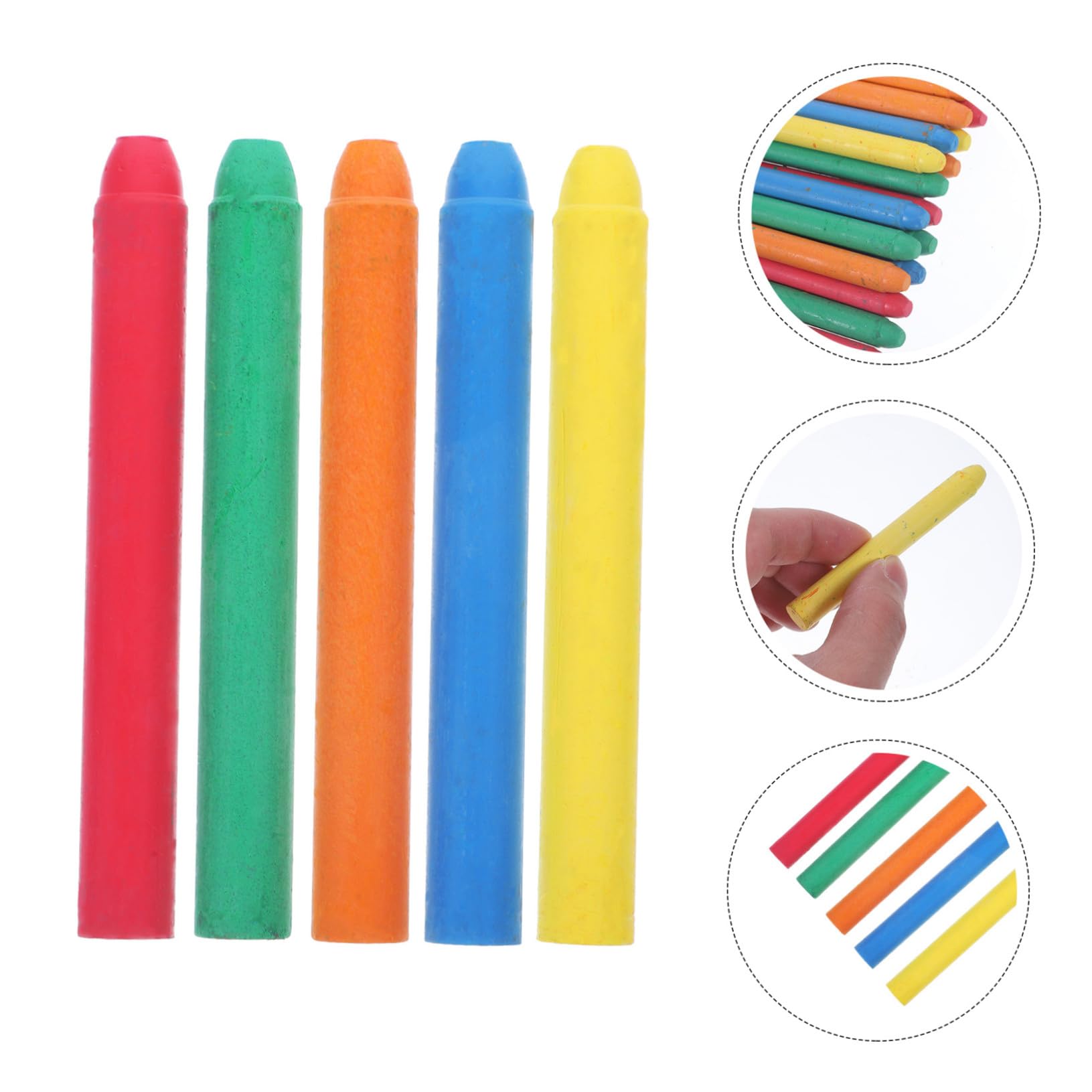 60 Stück Wasserlösliche Staubfreie Bunte Tafelkreide für Lehrer Komfortabel Grip Weniger Staub für Klassenzimmer Kunstprojekte Kindergarten und Außenbereich Waschbar Vielseitig