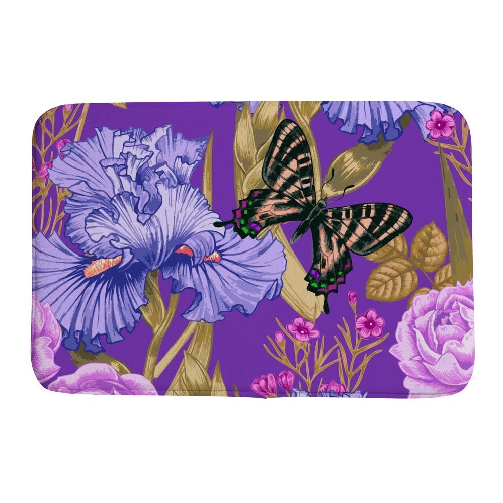 Tapis de bain Ruchen style vintage violet pour décorer votre salle de bain avec élégance