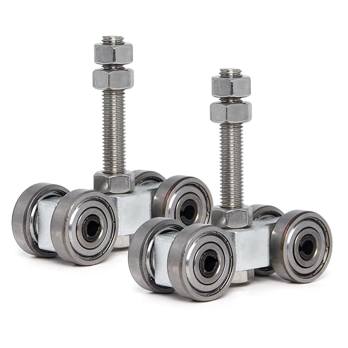 Buy TOPOWN 2Pcs 4 Wheel Trolley Assembly M10 Bolt unistrut Roller